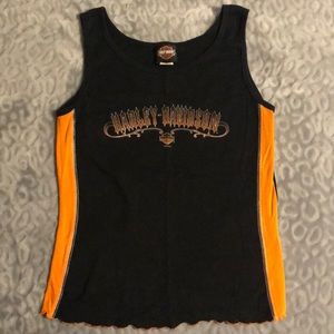 Harley Davidson tank top.